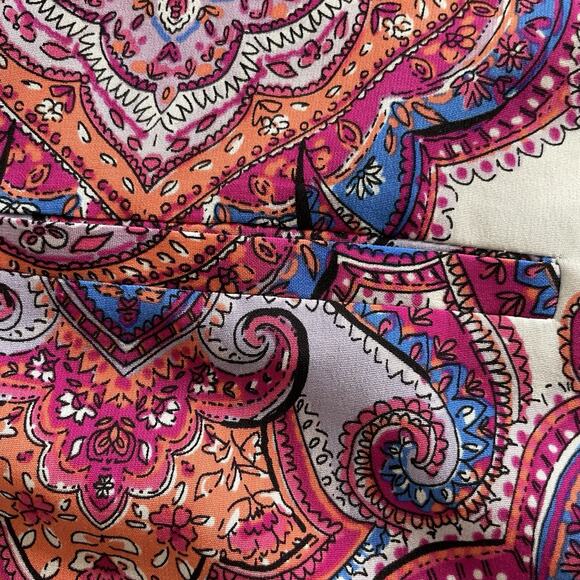Catherines Women's Pink Blue Paisley Blouse Size‎ Petite 1XW Flowy Artsy Boho - Picture 13 of 13